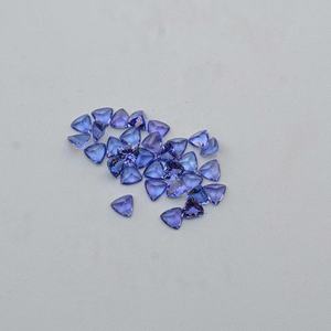 4mm Natural Tanzanite Faceted Trillion Cut Loose Semi Precious Gemstone Wholesale AAA + Deep Blue Tanzanite Stones Manufacturer - Product Image 1