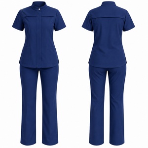 Hot <b>Sale</b> Modern Medical Scrub Suit Women Healthcare Uniform Nursing Workwear Hospital Clothing With Matching Pants - Product Image 5