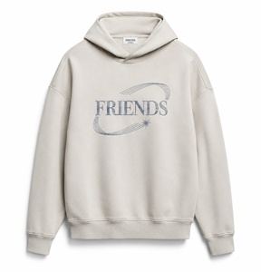 Sudadera con Capucha para Hombre, Color Gris Claro, Corte Regular, Algodón, Informal, para Otoño, con Logotipo en la Manga Izquierda - Product Image 1