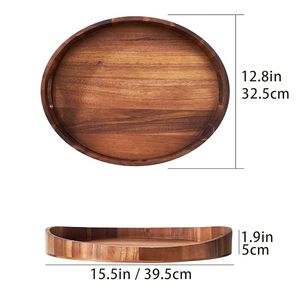 Plateau décoratif en bois rustique floral vintage, fait main, poli, avec support pour bougies chauffe-plat et détails en corde, compatible micro-ondes, pour la maison - Product Image 2
