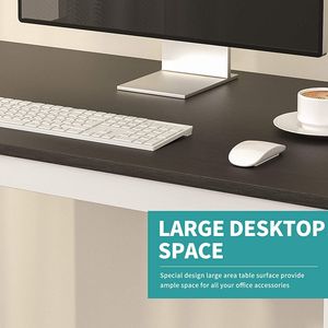 Mecor 43-Inch Large MDF Black 'YS' Computer Desk for Office or Home Study <b>Work</b> <b>Station</b> PC & Laptop Table Furniture - Product Image 5