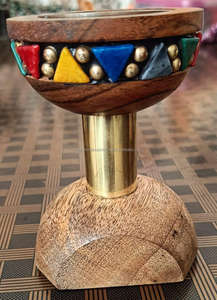 Ensemble de brûleur d'encens Bakhoor en bois élégant avec porte-parfum arabe traditionnel et Mubkhar de Falak World Export - Product Image 5