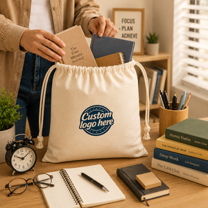 Bolsas de Algodón Premium con Cordón, para Almacenamiento, Regalos, Viajes, Organización, Ecológicas, Reutilizables, con Logotipo Personalizado - Product Image 3