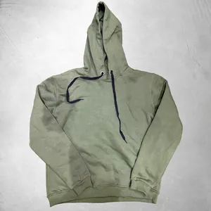 Sweat-shirt à capuche unisexe vert olive pour l'automne, uni, sans motif, avec impression numérique et broderie, en molleton, tailles S-3XL - Product Image 1