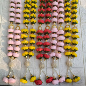 Guirnaldas de boda Mala Nikah para novia y novio, guirnalda de peonías hecha a mano para boda india, Varmala de rosas, Jaimala y guirnalda de rosas rojas. - Product Image 1