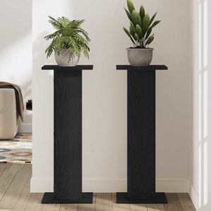 Support pour plantes en chêne noir, 2 pièces, 11,81 x 11,81 x 31,50 po, pour paniers suspendus et accessoires - Product Image 4