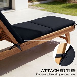 Set di cuscini per sedia lounge da esterno blu navy, 2 pezzi (solo cuscini) - Product Image 3