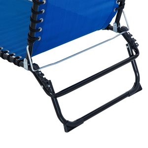Chaise longue pliante d'extérieur à dossier inclinable 4 positions, chaise de piscine en maille respirante pour patio, chaise longue de bronzage - Product Image 3
