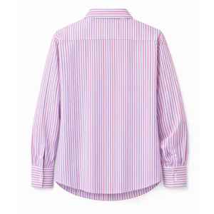 Camisa a Rayas con Botones JJOA para Mujer, Logotipo Personalizado Bordado, Blusa Casual de Oficina, Fabricante OEM al por Mayor - Product Image 2