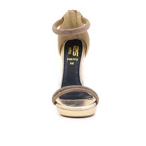 Calzado de novia elegante sandalia tacón dorado FN5370 - Product Image 1