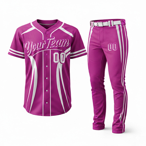 Conjunto de Béisbol en Colores Personalizados, Ropa Deportiva Masculina de Alta Calidad al por Mayor, Transpirable, de Secado Rápido, 100% Poliéster, Antibacteriana, para Invierno - Product Image 5
