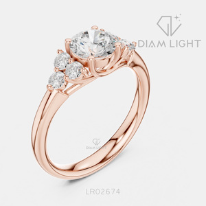 Bague de fiançailles en or blanc 14 carats avec diamant de laboratoire de 0,936 carat, coupe ronde, bague de mariée, certifiée IGI, bijoux fins, cadeau pour femme - Product Image 4