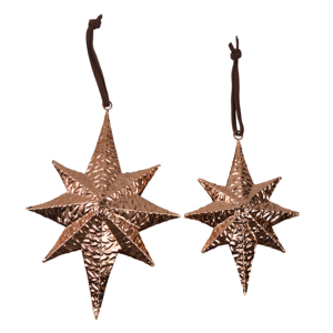 Zikra Handicrafts Hanging Star <b>Ornaments</b> Iron Metal Painted Finishing Shiny Theme Tabletop Decoration Christmas Eco-Friendly - Product Image 3