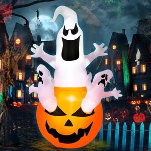 6 Feet <b>Halloween</b> Pumpkin <b>Inflatable</b> Yard Decorations with LED Lights Outdoor Holiday Blow-Up Decorative Product - Product Image 1