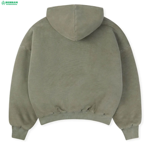 Sweat-shirts à capuche personnalisés en gros avec logo, 100 % coton, vierges, thermiques, oversize, unisexes, écologiques, pour l'hiver - Product Image 3