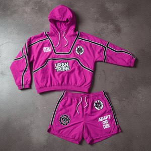 Custom Men <b>Running</b> Outdoor Sportswear <b>Reflective</b> Zip up Polyester Nylon Windbreaker Tracksuit Track <b>Jacket</b> and Shorts Setv - Product Image 2