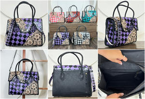 Bolso Tote de Cuero Vacuno con Diseño a Cuadros, Gran Capacidad, Última Moda, Bolso de Hombro, Regalo para Mujer - Product Image 3