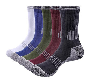 2026 Mens Cushioned Crew <b>Socks</b> Moisture Wicking Work <b>Socks</b> Breathable Cotton Casual Men <b>Socks</b> for Men - Product Image 1