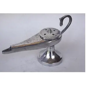 粗糙金属铝阿拉丁灯香炉传统摩洛哥油灯复古精灵灯华丽香炉