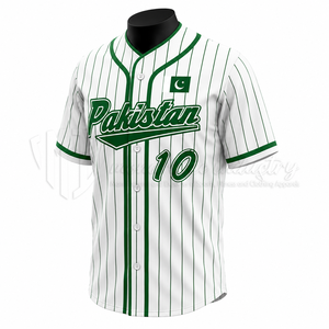 Maillot de baseball personnalisé à rayures fines de qualité supérieure, uniforme d'équipe personnalisé, vente en gros d'usine - Product Image 3