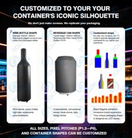 Écran LED HD grand angle pour bouteille de vin, panneau d'affichage LED P2.5 P3 étanche, mur vidéo LED à économie d'énergie pour conférence