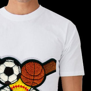 Camisetas de Hombre Transpirables con Bordado Chenille, Diseño Sólido, Tejidas, Color Personalizado, Servicios OEM - Product Image 5