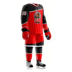 Nouvelle Arrivée 2026 – Ensemble Complet d'Uniforme de Hockey sur Glace Unisexe – Construction Durable, Tissu Extensible, Manches Courtes, Col en V, Respirant - Product Image 5