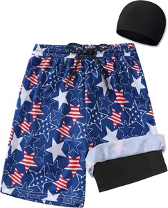 Shorts de bain pour hommes personnalisés, séchage rapide, tissu durable, vêtements de plage, shorts en polyester recyclé - Product Image 2