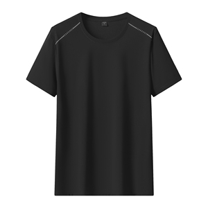 เสื้อยืดผ้าไหมน้ำแข็งฤดูร้อนปี 2025 สำหรับผู้ชายและผู้หญิง ทรงหลวม ใส่ได้หลากหลายสไตล์ แบบสปอร์ต แห้งเร็ว ระบายอากาศได้ดี คอกลม - Product Image 1