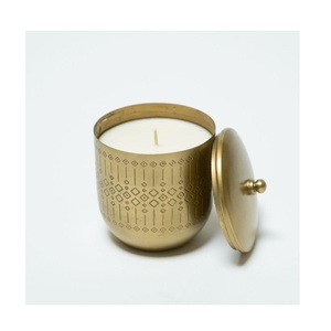 Venta al por Mayor de Frascos para Velas Aromáticas, Frascos de Metal de Acero Inoxidable Pulido con Espejo Dorado para Velas - Product Image 1