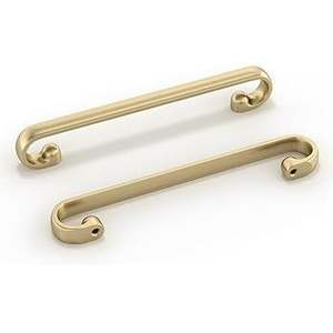 Poignée de luxe artisanale en laiton massif, design moderne et contemporain, à levier - Product Image 2