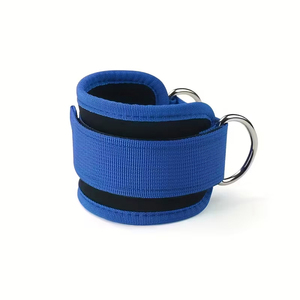 สายรัดข้อเท้าแบบหนาพิเศษ ระบายอากาศได้ดี ทำจากไนลอนสีเขียวและนีโอพรีน พร้อมแผ่นรองรับแรงกระแทก สำหรับออกกำลังกาย ฝึกซ้อม ยกน้ำหนัก ใช้ร่วมกับสายเคเบิลยกน้ำหนัก มีห่วงรูปตัว D - Product Image 6