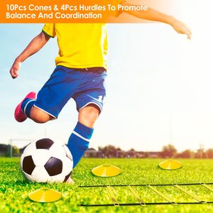 Set di Attrezzature per Allenamento di Velocità e Agilità per Principianti Professionisti, Include Scala da 6 Metri, Coni, Paracadute, Picchetti e Ostacoli - Product Image 6