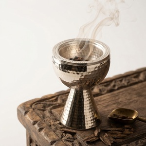 Brûleur à Bakhoor Arabe Moderne, Mabkhara en Bois Faite à la Main, Encensoir de Luxe en Laiton pour Oud et Charbon, Idéal pour la Décoration Intérieure du Moyen-Orient - Product Image 6