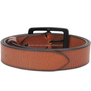 Classic Tan Brown Textured Leather Casual <b>Belt</b> <b>for</b> <b>Men</b> Custom Made Full Grain <b>Men's</b> Fashion <b>Jeans</b> <b>Belt</b> with Black Metal Buckle - Product Image 1