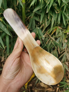 Cuchara de cuerno de vaca con mango pulido a espejo, nuevo diseño, cuchara de cuerno para servir en restaurantes, producto de alta calidad - Product Image 4