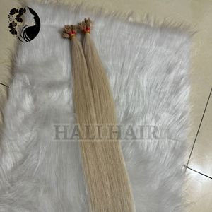 Venta al por mayor 100% Remy extensiones vietnamitas Hali Super doble dibujado solo dibujado Y punta queratina preunida OEM disponible - Product Image 3