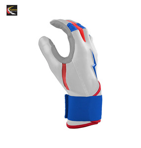 Gants de frappe de baseball professionnels Bruce Bolt de qualité supérieure en cuir fendu antidérapant avec logo personnalisé imprimé - Product Image 6