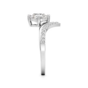 Bague de fiançailles et de mariage classique en platine plaqué or, sertie de diamants de laboratoire 1 carat PT950 certifiés IGI, avec gemmes universelles, cadeau idéal - Product Image 4