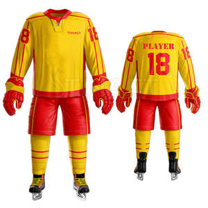 Nuevo Conjunto Completo de Uniforme de Hockey sobre Hielo para Hombre con Construcción Duradera y Tela Elástica para un Movimiento Fácil - Product Image 2