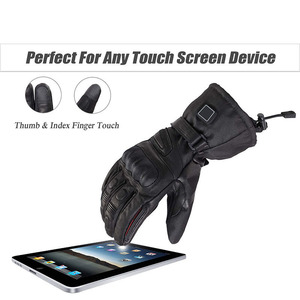 Gants de course et de cyclisme imperméables en cuir avec doublure polaire thermique antidérapante personnalisée pour l'hiver, pour une utilisation en extérieur - Product Image 3