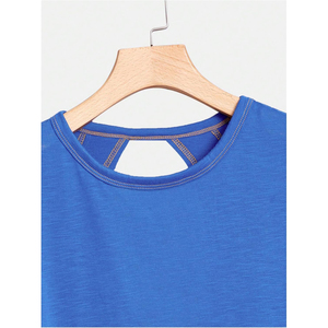 Camisetas de Verano a la Moda con Estampado a Cuadros, 100% Algodón Transpirable, Manga Raglán, Cuello Redondo, Estilo Urbano, con Logotipo Personalizado para Mujer - Product Image 6