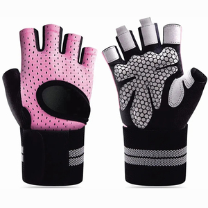 Custom Design Breathable Nylon Half Finger <b>Cycling</b> Gloves Anti Slip Pad Hook and Loop Closure Sports Outdoor Men Women - Product Image 5