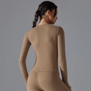 100_ Polyester Quick Dry <b>Compression</b> Shirt Ladies Gym Wear <b>Short</b> Sleeve t Shirt Seam Slim Fit - Product Image 3