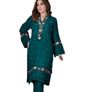 ชุดแต่งกายอินเดียและปากีสถานของแท้ชุดทอลายผ้าพื้นจอร์เจีย - Product Image 1