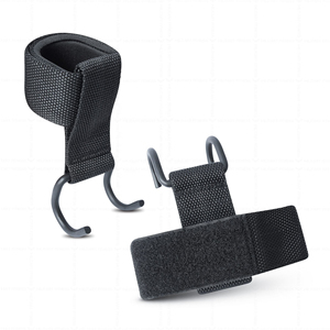 Ganchos de barra para levantamiento de pesas de alta resistencia con soporte para muñeca para entrenamiento en gimnasio, producto de la mejor calidad, con personalización. - Product Image 6