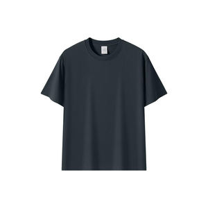 T-shirt oversize noir en coton 100% pour homme, 220g, lourd, imperméable, respirant, triple protection technique, tricoté, style hip-hop - Product Image 4