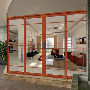 Sistema de puerta corredera de vidrio sin marco, aislamiento acústico eléctrico de alta resistencia, puertas correderas para exterior