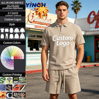 Ensemble T-shirt 2 Pièces en Coton Streetwear Respirant, Couleur Personnalisée, Design Oversize pour Hommes - Vente en Gros Usine