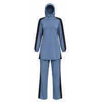 Ensemble de vêtements de sport décontractés et modestes pour femmes musulmanes, respirant, écologique, haut et pantalon de sport à manches longues, personnalisable OEM/ODM